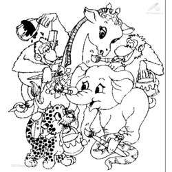 Dibujo para colorear: Animales salvajes / de la selva (Animales) #21282 - Dibujos para Colorear e Imprimir Gratis
