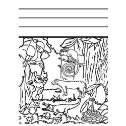 Dibujo para colorear: Animales salvajes / de la selva (Animales) #21322 - Dibujos para Colorear e Imprimir Gratis