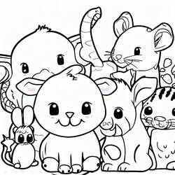 Dibujo Animales Tiernos (Animales) #189916 para imprimir y colorear