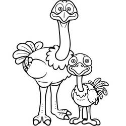 Dibujo para colorear: Avestruz (Animales) #204583 - Dibujos para Colorear e Imprimir Gratis