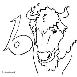 Dibujo para colorear: Bisonte (Animales) #1223 - Dibujos para Colorear e Imprimir Gratis
