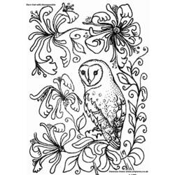 Dibujo para colorear: Búho (Animales) #8441 - Dibujos para Colorear e Imprimir Gratis