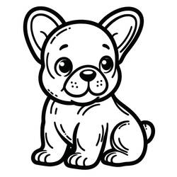 Dibujos para colorear: Bulldog Francés - Dibujos para Colorear e Imprimir Gratis