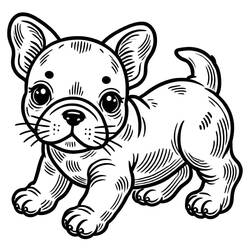 Dibujo para colorear: Bulldog Francés (Animales) #221191 - Dibujos para Colorear e Imprimir Gratis