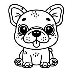 Dibujo para colorear: Bulldog Francés (Animales) #221200 - Dibujos para Colorear e Imprimir Gratis