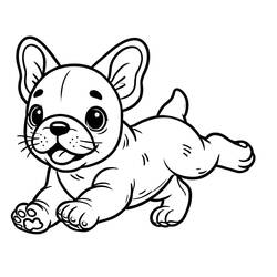 Dibujo para colorear: Bulldog Francés (Animales) #221205 - Dibujos para Colorear e Imprimir Gratis