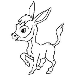 Dibujo para colorear: Burro (Animales) #525 - Dibujos para colorear y pintar