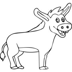 Dibujo para colorear: Burro (Animales) #568 - Dibujos para colorear y pintar