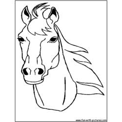 Dibujo para colorear: Caballo (Animales) #2260 - Dibujos para Colorear e Imprimir Gratis