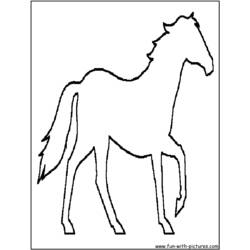 Dibujo para colorear: Caballo (Animales) #2270 - Dibujos para Colorear e Imprimir Gratis