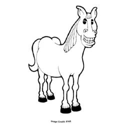 Dibujo para colorear: Caballo (Animales) #2274 - Dibujos para Colorear e Imprimir Gratis