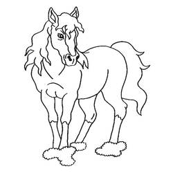 Dibujo para colorear: Caballo (Animales) #2318 - Dibujos para Colorear e Imprimir Gratis