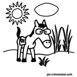 Dibujo para colorear: Caballo (Animales) #2359 - Dibujos para Colorear e Imprimir Gratis