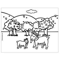 Dibujo para colorear: Cabra (Animales) #2404 - Dibujos para Colorear e Imprimir Gratis