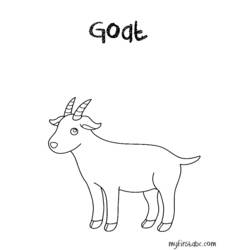 Dibujo para colorear: Cabra (Animales) #2405 - Dibujos para Colorear e Imprimir Gratis