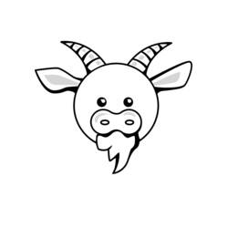 Dibujo para colorear: Cabra (Animales) #2427 - Dibujos para Colorear e Imprimir Gratis