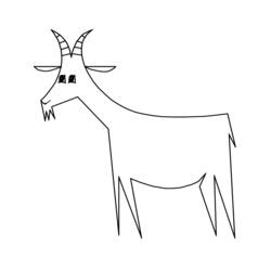 Dibujo para colorear: Cabra (Animales) #2458 - Dibujos para Colorear e Imprimir Gratis