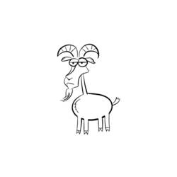 Dibujo para colorear: Cabra (Animales) #2471 - Dibujos para Colorear e Imprimir Gratis