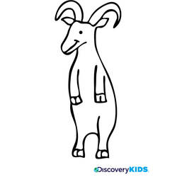 Dibujo para colorear: Cabra (Animales) #2519 - Dibujos para Colorear e Imprimir Gratis