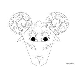 Dibujo para colorear: Cabra (Animales) #2550 - Dibujos para Colorear e Imprimir Gratis