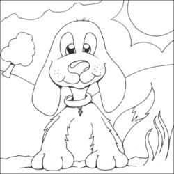 Dibujo para colorear: Cachorro (Animales) #2948 - Dibujos para Colorear e Imprimir Gratis