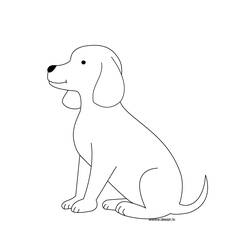 Dibujos para colorear: Cachorro - Dibujos para colorear