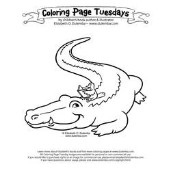 Dibujo para colorear: Caimán (Animales) #468 - Dibujos para Colorear e Imprimir Gratis