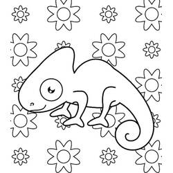 Dibujo Camaleón (Animales) #206732 para imprimir y colorear
