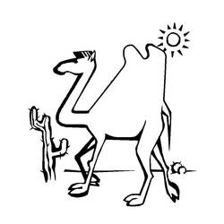 Dibujo Camello (Animales) #205483 para imprimir y colorear