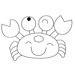 Dibujo para colorear: Cangrejo (Animales) #4598 - Dibujos para Colorear e Imprimir Gratis