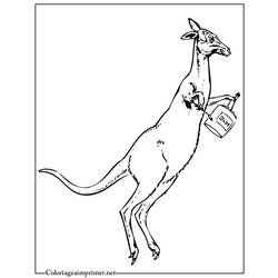 Dibujo para colorear: Canguro (Animales) #9175 - Dibujos para Colorear e Imprimir Gratis