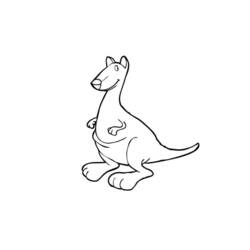 Dibujo para colorear: Canguro (Animales) #9227 - Dibujos para Colorear e Imprimir Gratis