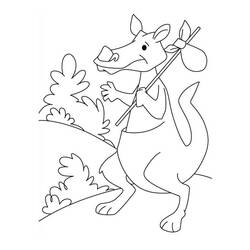 Dibujo para colorear: Canguro (Animales) #9252 - Dibujos para Colorear e Imprimir Gratis
