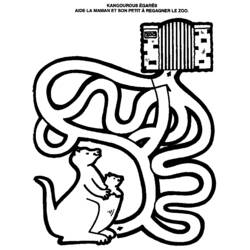 Dibujo para colorear: Canguro (Animales) #9254 - Dibujos para Colorear e Imprimir Gratis
