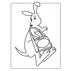 Dibujo para colorear: Canguro (Animales) #9273 - Dibujos para Colorear e Imprimir Gratis
