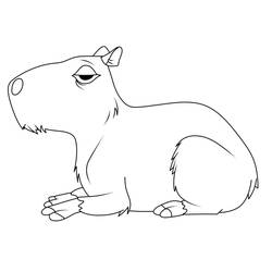 Dibujo para colorear: Capibara (Animales) #207587 - Dibujos para Colorear e Imprimir Gratis