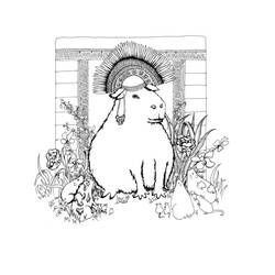 Dibujo para colorear: Capibara (Animales) #207596 - Dibujos para Colorear e Imprimir Gratis
