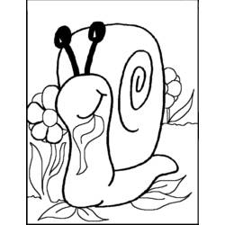 Dibujo para colorear: Caracol (Animales) #6615 - Dibujos para Colorear e Imprimir Gratis