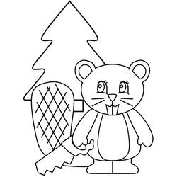 Dibujo Castor (Animales) #207228 para imprimir y colorear