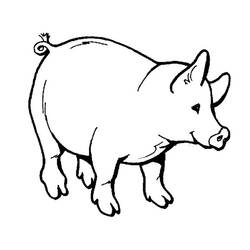 Dibujo para colorear: Cerdo (Animales) #3585 - Dibujos para Colorear e Imprimir Gratis