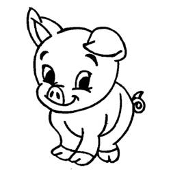 Dibujo para colorear: Cerdo (Animales) #3597 - Dibujos para Colorear e Imprimir Gratis