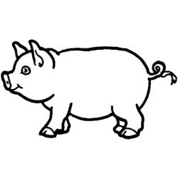 Dibujos para colorear: Cerdo - Dibujos para colorear