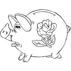 Dibujo para colorear: Cerdo (Animales) #3663 - Dibujos para Colorear e Imprimir Gratis