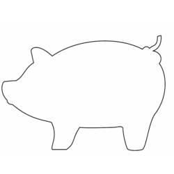 Dibujo para colorear: Cerdo (Animales) #3664 - Dibujos para Colorear e Imprimir Gratis