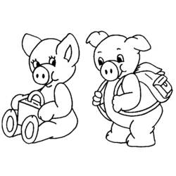 Dibujo para colorear: Cerdo (Animales) #3702 - Dibujos para Colorear e Imprimir Gratis