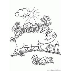 Dibujo para colorear: Cerdo (Animales) #3707 - Dibujos para Colorear e Imprimir Gratis