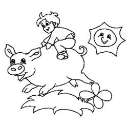 Dibujo para colorear: Cerdo (Animales) #3708 - Dibujos para Colorear e Imprimir Gratis