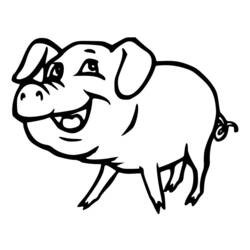 Dibujo para colorear: Cerdo (Animales) #3710 - Dibujos para Colorear e Imprimir Gratis