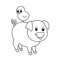 Dibujo para colorear: Cerdo (Animales) #3755 - Dibujos para Colorear e Imprimir Gratis