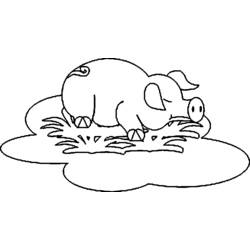 Dibujo para colorear: Cerdo (Animales) #3760 - Dibujos para Colorear e Imprimir Gratis